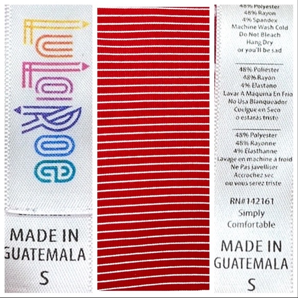 💕Lularoe Red & White Striped Ribbed Perfect Tee💕 - Picture 9 of 9
